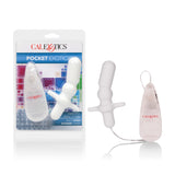 California Exotics - Pocket Exotics Vibrating Anal T Vibrator (White) CE1641 CherryAffairs