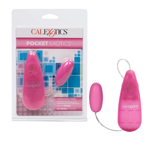 California Exotics - Pocket Exotics Vibrating Pink Passion Bullet Vibrator (Pink) CE1791 CherryAffairs