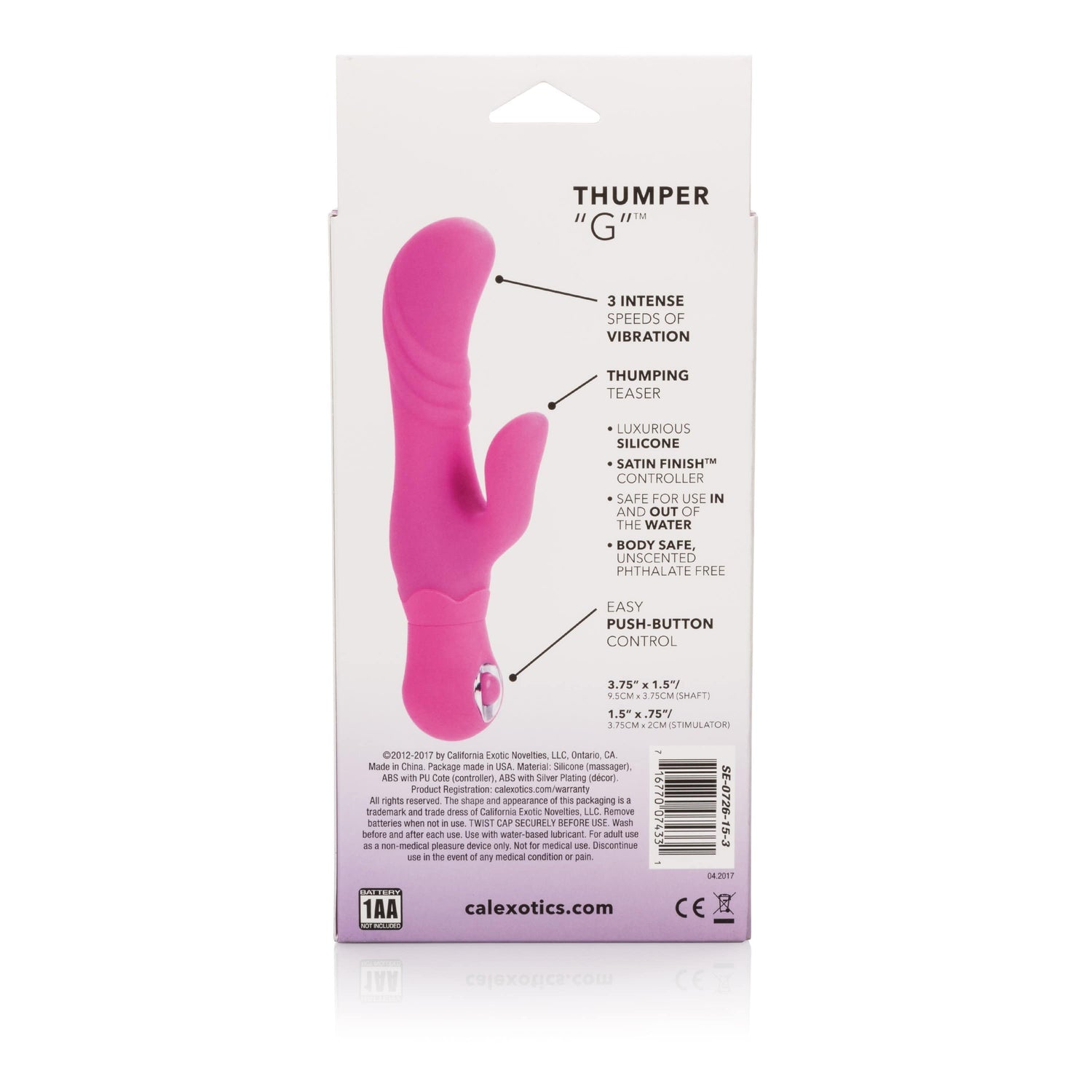 California Exotics - Posh Silicone Thumper G Rabbit Vibrator CherryAffairs