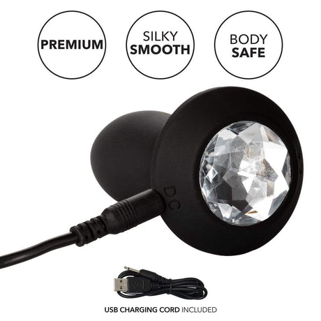 California Exotics - Power Gem Vibrating Petite Crystal Probe Anal Plug CherryAffairs
