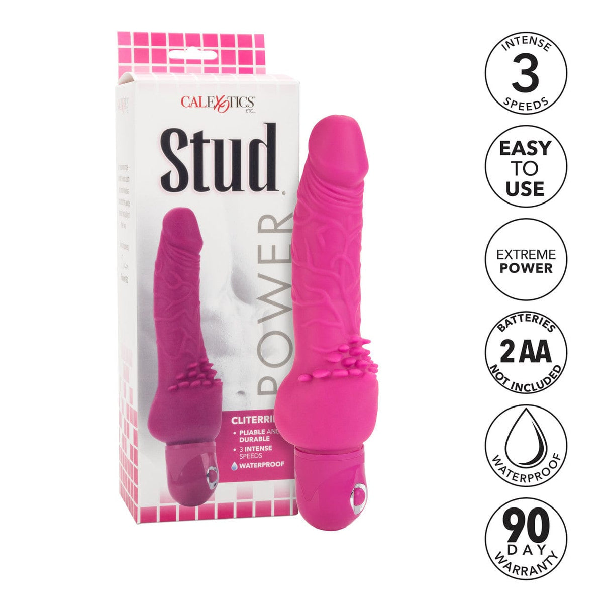 California Exotics - Power Stud Cliterrific Vibrator    G Spot Dildo (Vibration) Non Rechargeable