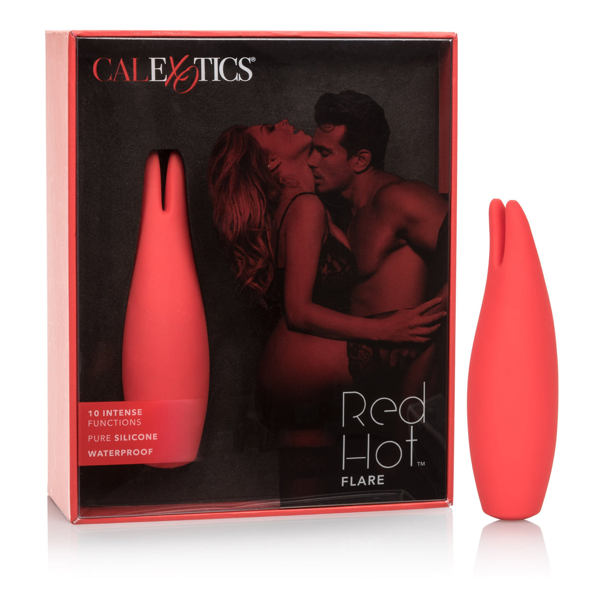 California Exotics - Red Hot Flare Rechargeable Clit Massager (Red) CE1584 CherryAffairs