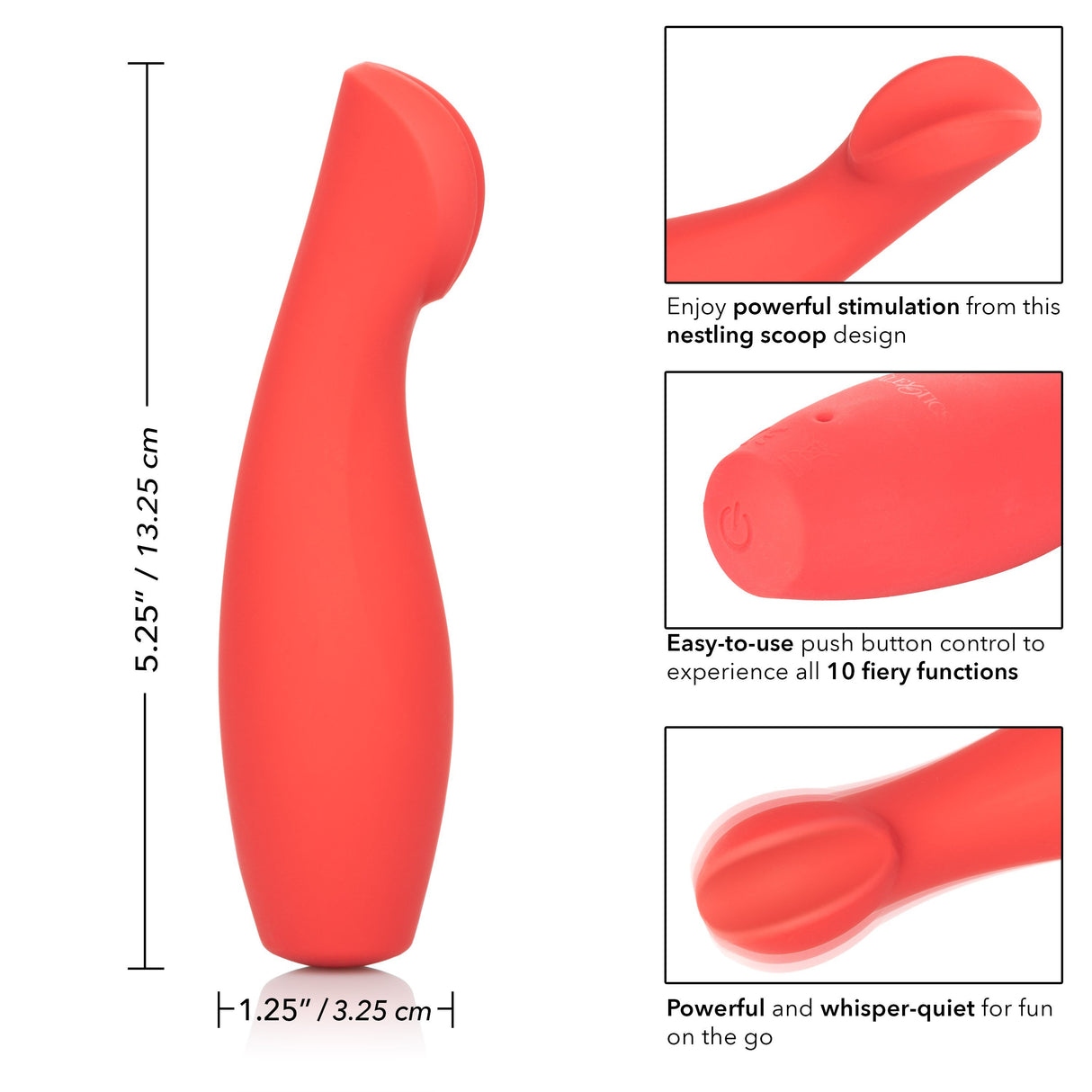 California Exotics - Red Hot Ignite Rechargeable G Spot Vibrator (Red) CE1626 CherryAffairs