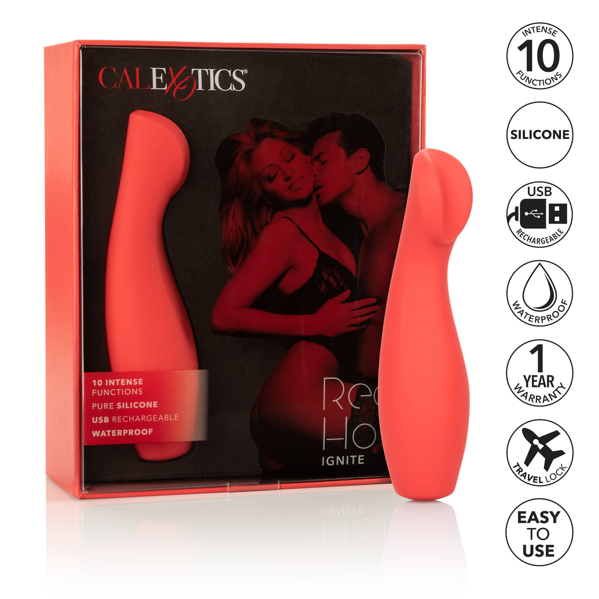 California Exotics - Red Hot Ignite Rechargeable G Spot Vibrator (Red) CE1626 CherryAffairs