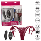 California Exotics - Remote Control Vibrating Lace Thong Set O/S CherryAffairs