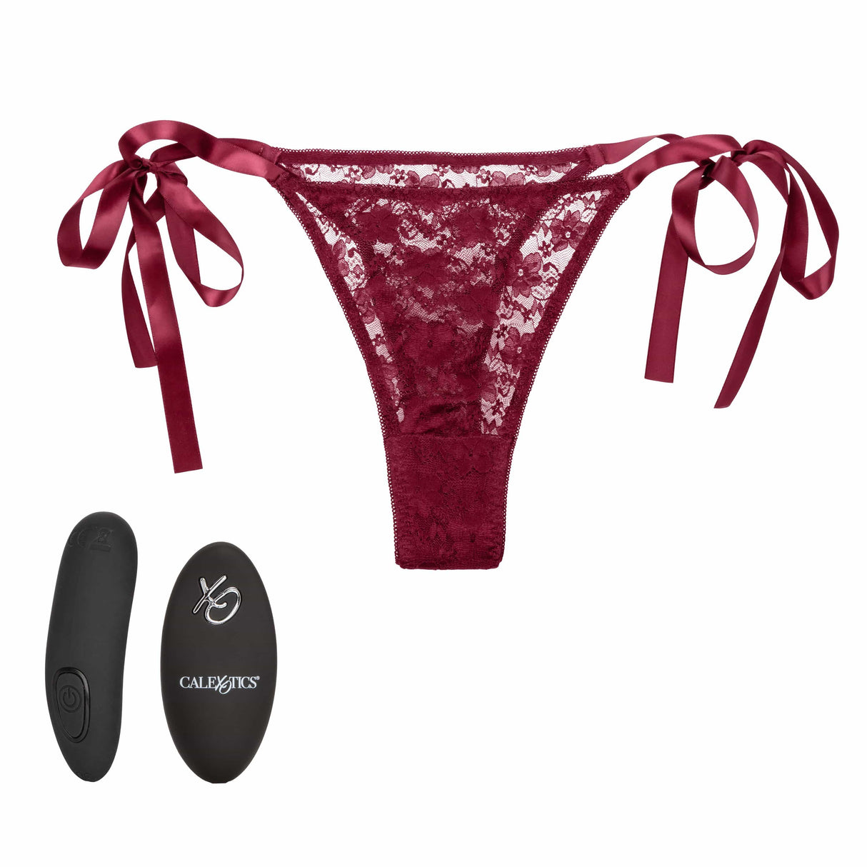 California Exotics - Remote Control Vibrating Lace Thong Set O/S CherryAffairs