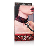 California Exotics - Scandal Collar with Leash (Red) CE1631 CherryAffairs