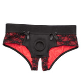 California Exotics - Scandal Crotchless Pegging Panty Set S/M (Red) CE1736 CherryAffairs