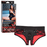 California Exotics - Scandal Crotchless Pegging Panty Set S/M (Red) CE1736 CherryAffairs