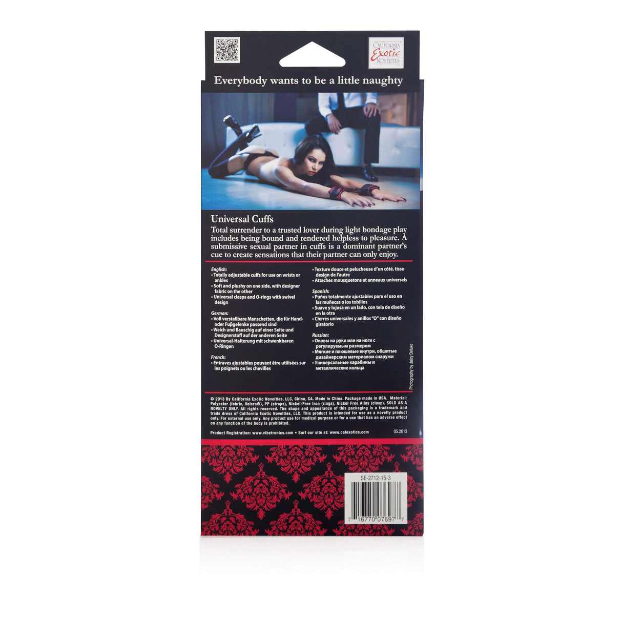 California Exotics - Scandal Universal Cuffs (Red) CE1629 CherryAffairs