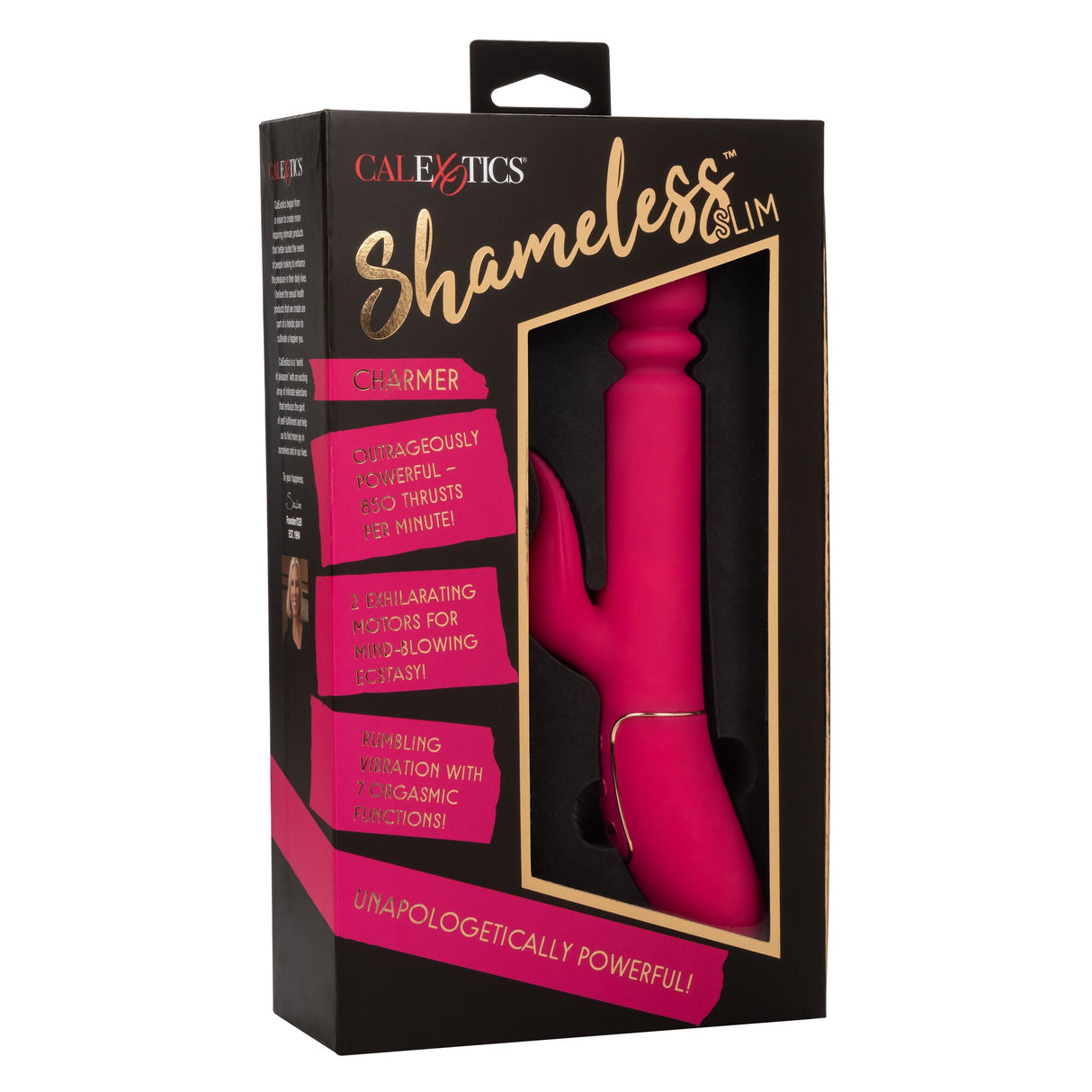 California Exotics - Shameless Slim Charmer Rabbit Vibrator (Pink) CE1884 CherryAffairs