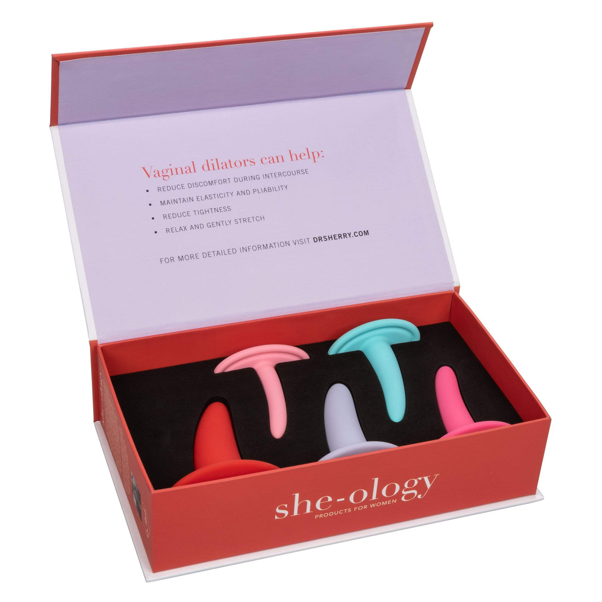 California Exotics - She-ology 5 piece Wearable Vaginal Dilator Set (Multi Colour) CE1753 CherryAffairs