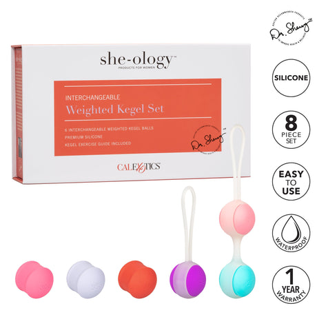 California Exotics - Sheology Interchangeable Weighted Kegel Set (Multi Colour) CE1868 CherryAffairs