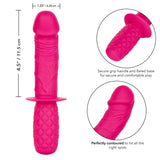 California Exotics - Silicone Grip Thruster Dildo (Pink)    Realistic Dildo w/o suction cup (Non Vibration)