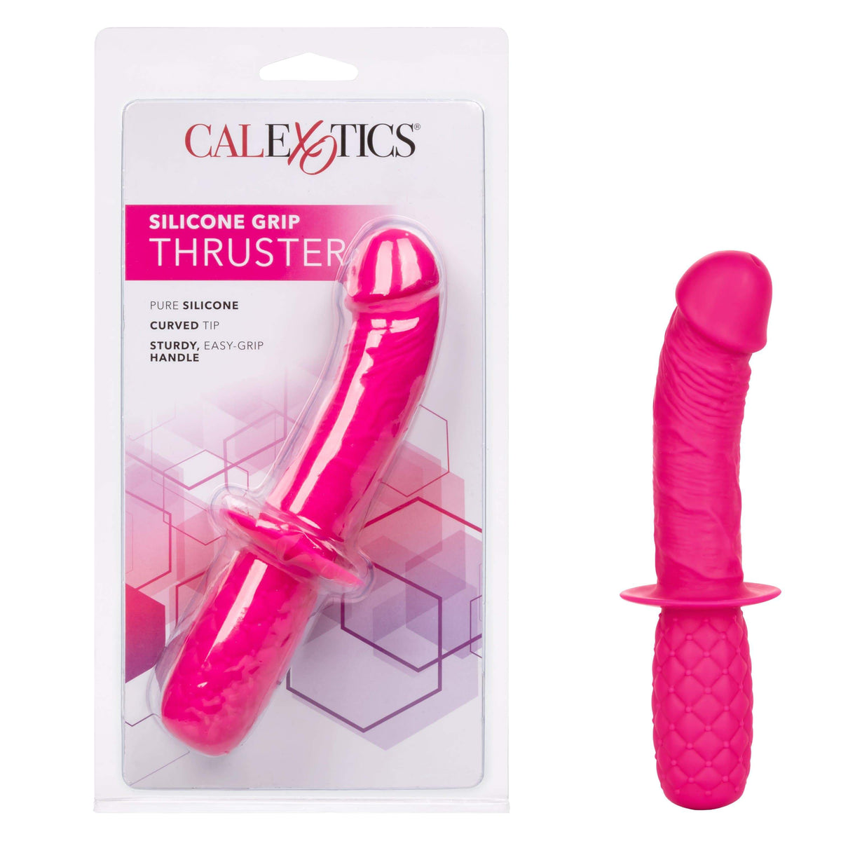 California Exotics - Silicone Grip Thruster Dildo (Pink) CE1769 CherryAffairs