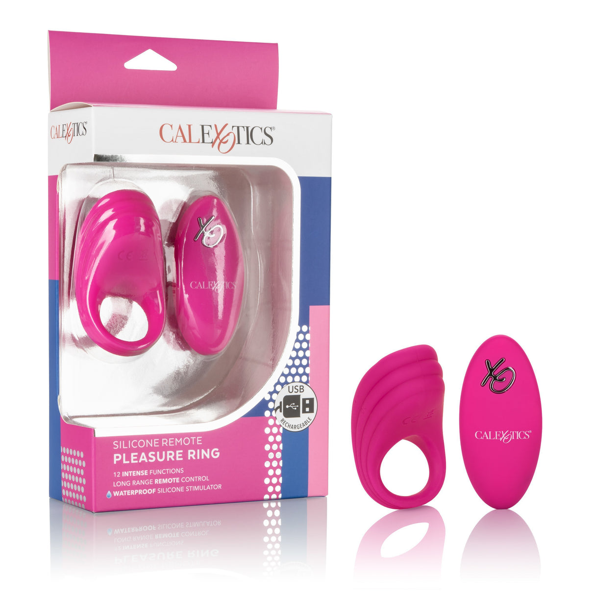 California Exotics - Silicone Remote Pleasure Cock Ring (Pink) CE1637 CherryAffairs