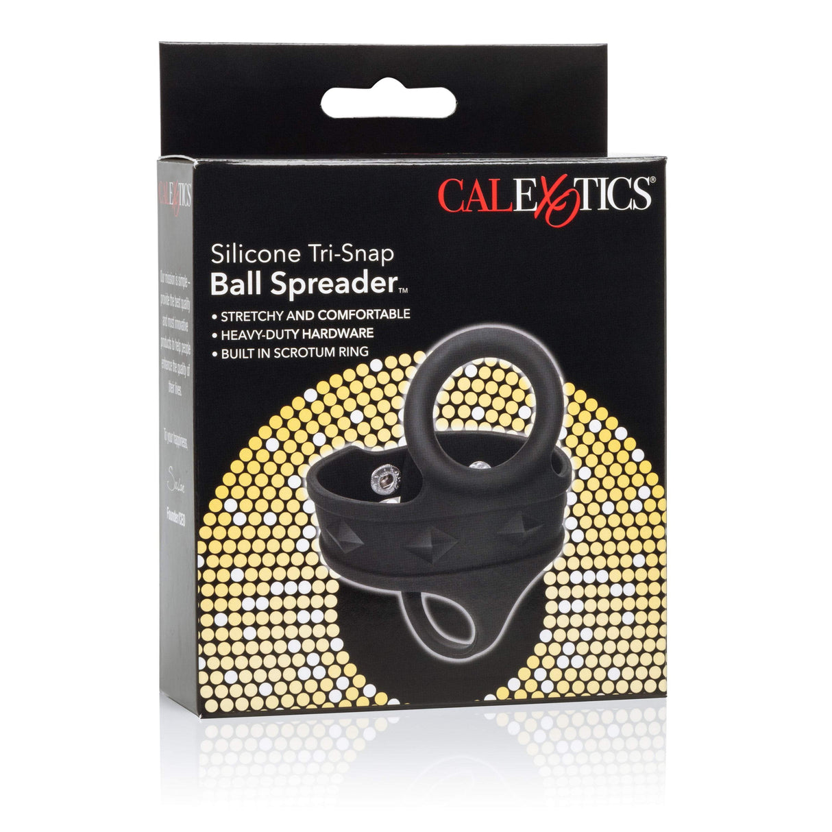 California Exotics - Silicone Tri Snap Ball Spreader (Black) CE1664 CherryAffairs