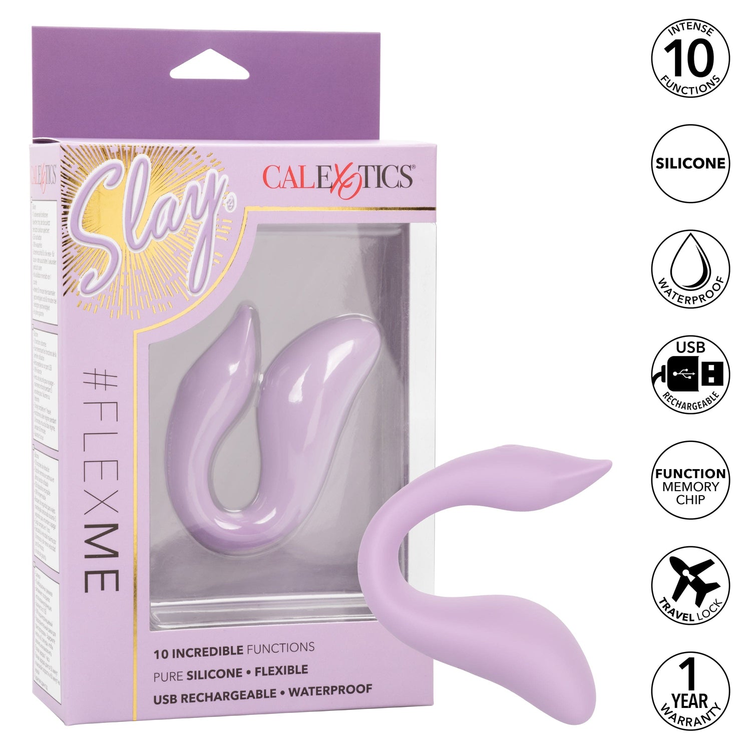 California Exotics - Slay FlexMe Flexible Vibrator (Purple) CE1960 CherryAffairs