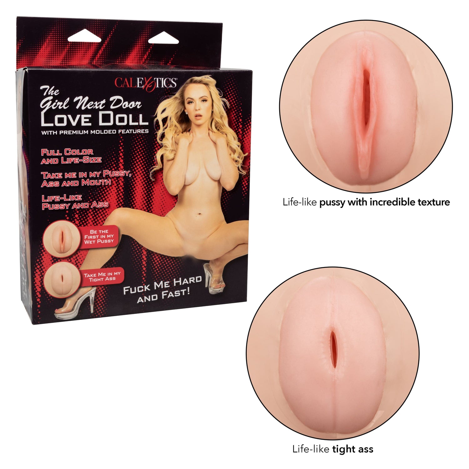 California Exotics - The Girl Next Door Inflatable Love Doll Masturbator (Beige) CE1974 CherryAffairs