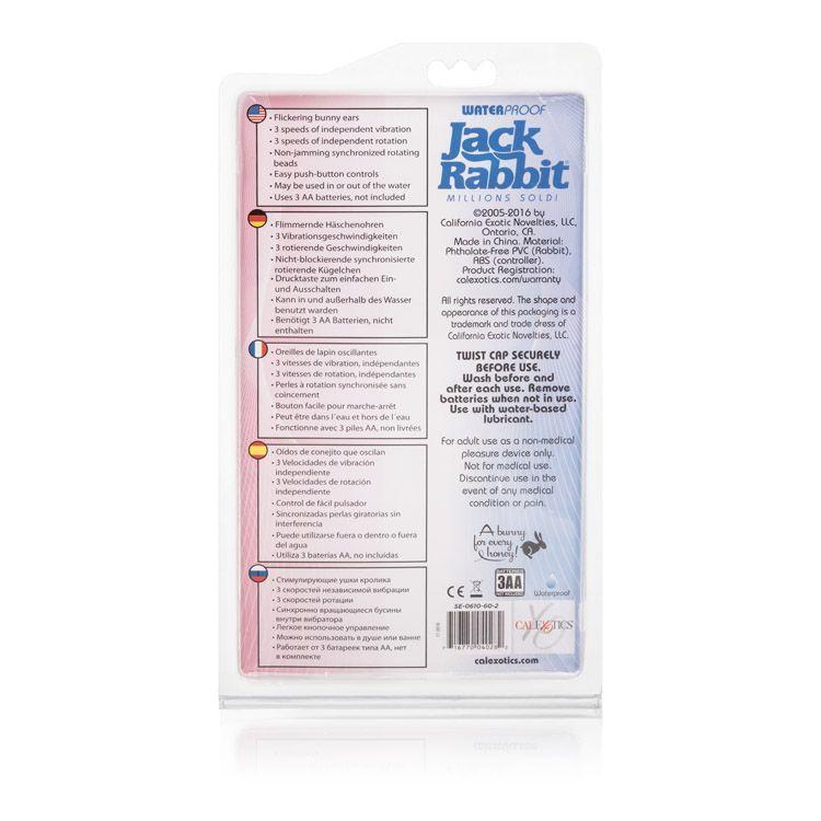 California Exotics - The Original Waterproof 3 Rows Jack Rabbit Vibrator Intermediate (Blue) CE1538 CherryAffairs