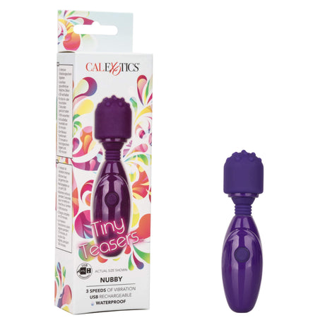 California Exotics - Tiny Teasers Nubby Mini Wand Massager (Purple) CE1767 CherryAffairs