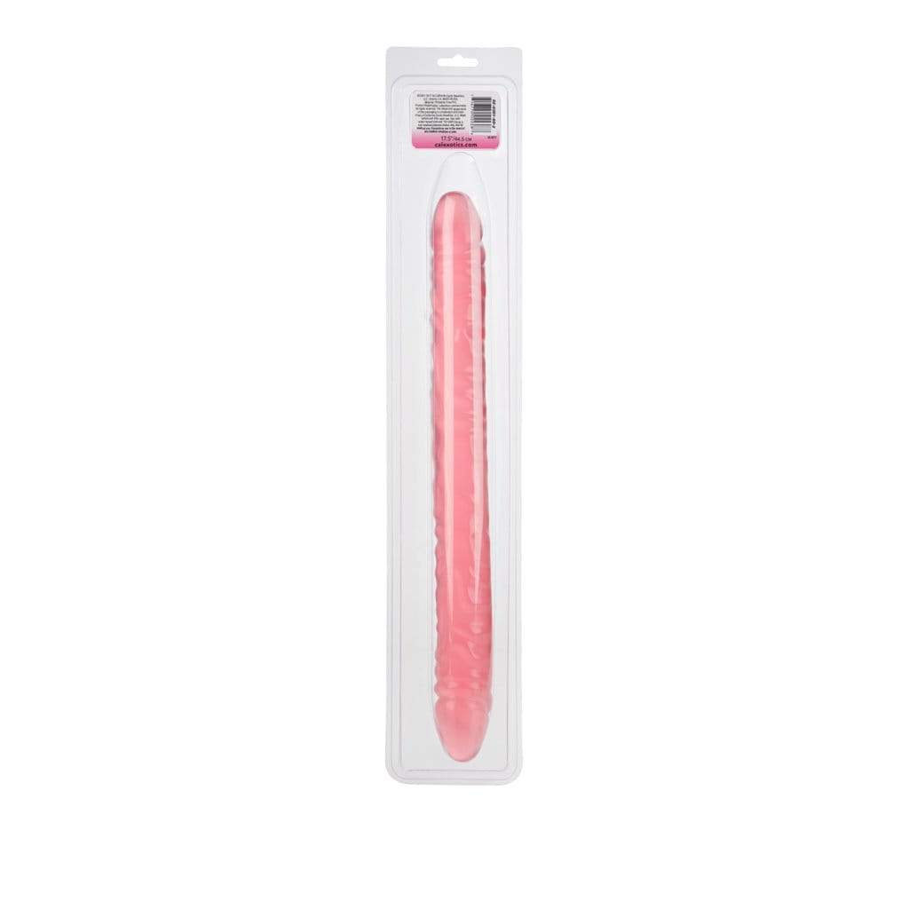 California Exotics - Translucence Veined Double Dong 17&quot; (Pink) CE1693 CherryAffairs