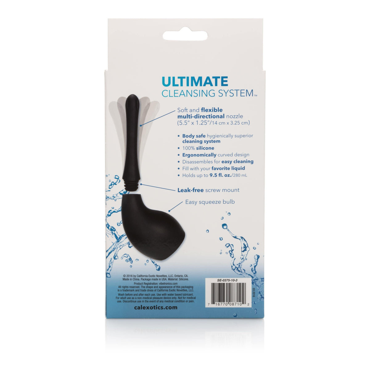 California Exotics - Ultimate Cleansing Douche System (Black) CE1622 CherryAffairs