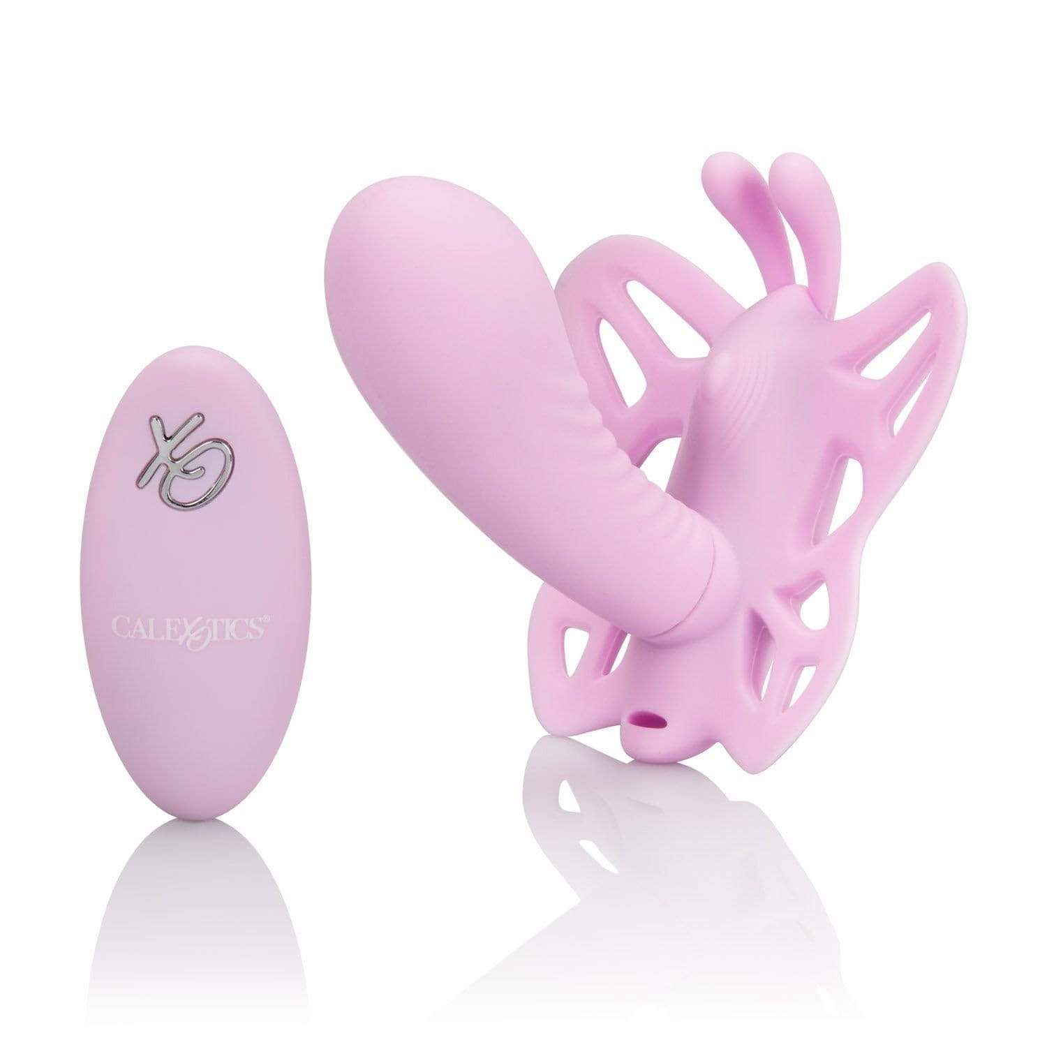 California Exotics - Venus Butterfly Silicone Remote Venus G Spot Vibrator (Pink)    Remote Control Dildo w/o Suction Cup (Vibration) Rechargeable
