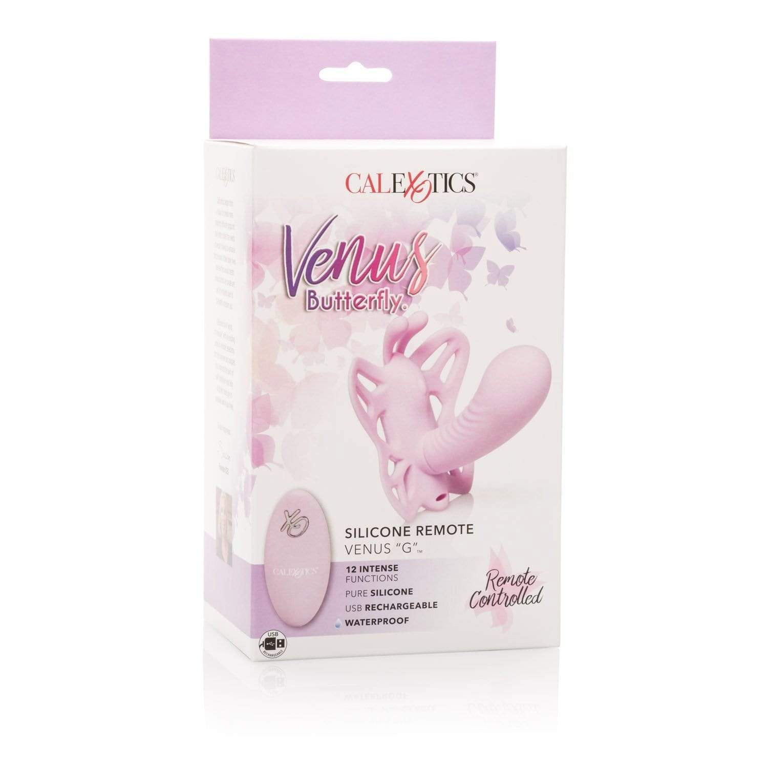 California Exotics - Venus Butterfly Silicone Remote Venus G Spot Vibrator (Pink)    Remote Control Dildo w/o Suction Cup (Vibration) Rechargeable
