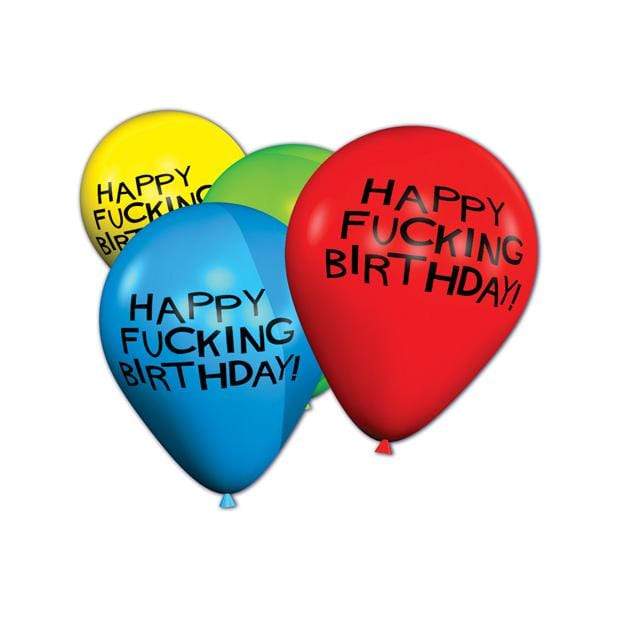 Candy Prints - 11" Happy F*cking Birthday Party Balloons Bag of 8 (Multi Colour) OT1094 CherryAffairs