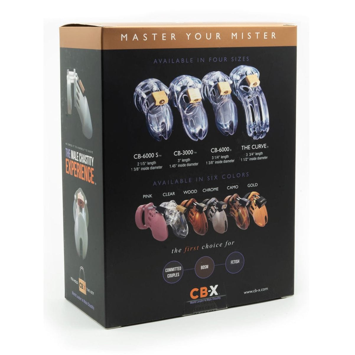 CBX - CB-6000S Male Chastity Cage Small 2.5" (Clear)    Metal Cock Cage (Non Vibration)