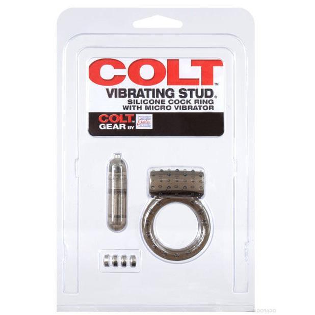 Colt - Vibrating Stud Silicone Cock Ring (Black) CO1033 CherryAffairs