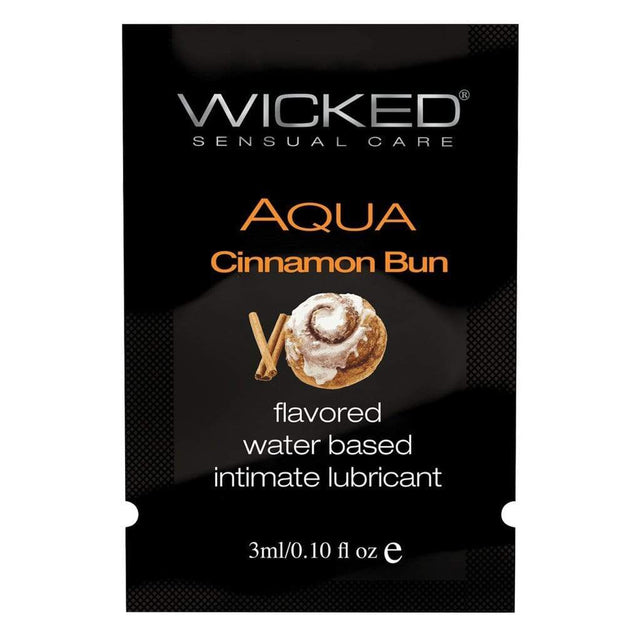 Wicked - Aqua Almond Bun Flavored Water Based Lubricant Sachet 3ml WK1016 CherryAffairs