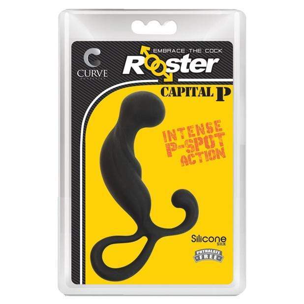 Curve Novelties - Rooster Capital P Silicone Silk Prostate Massager (Black) CN1004 CherryAffairs
