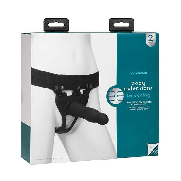 Doc Johnson - Body Extensions Be Daring 2 Piece Strap On Set (Black) DD1163 CherryAffairs
