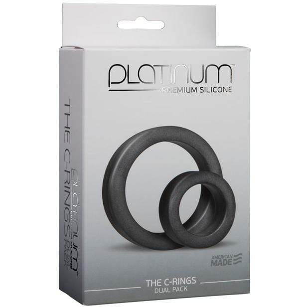 Doc Johnson - Platinum Silicone C Rings Dual Set (Black) DJ1155 CherryAffairs