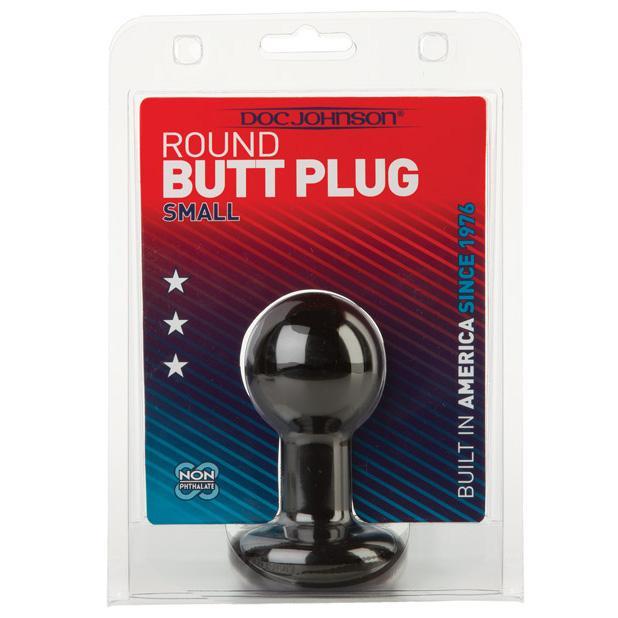 Doc Johnson - Round Butt Plug Small (Black) DJ1062 CherryAffairs