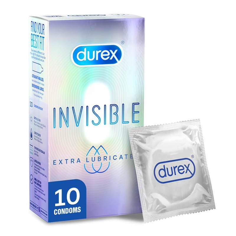 Durex - Invisible Extra Lubricated 10'S (Clear) | CherryAffairs ...