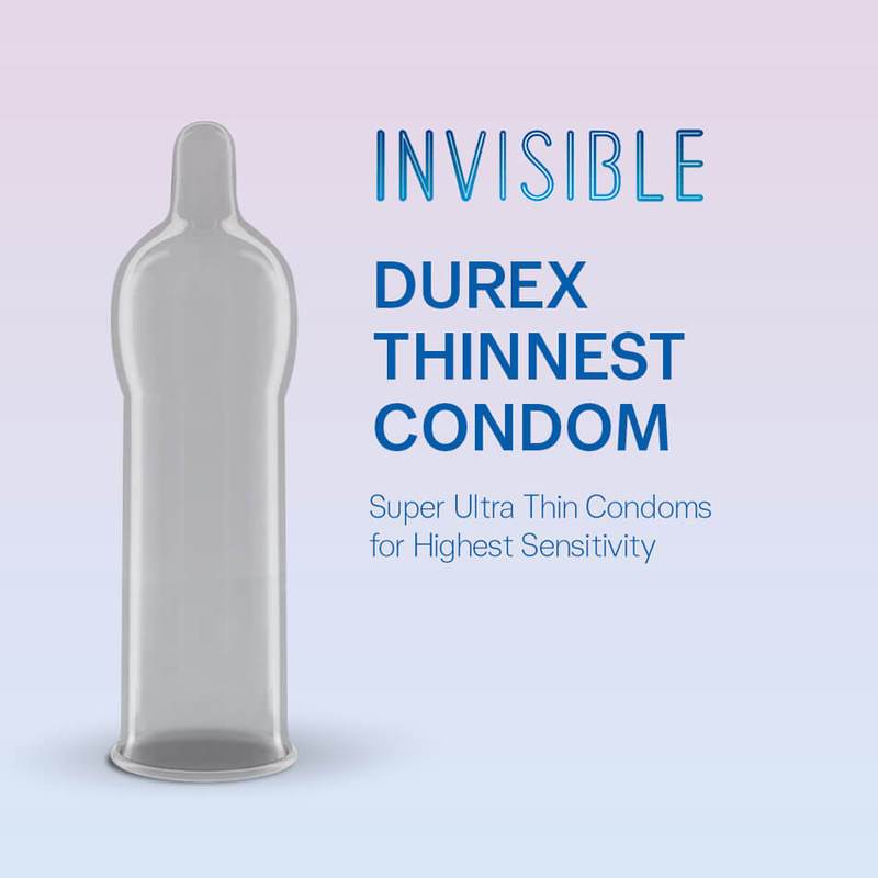 Durex - Invisible Extra Sensitive Condoms CherryAffairs