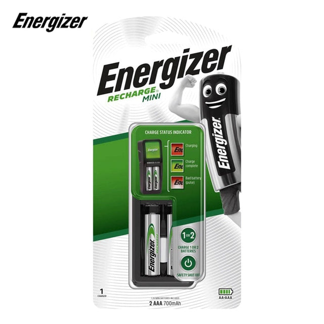 Energizer - Recharge Mini Charger CH2PC4 with NH12P+  2 AA Batteries (700 mAh) EG1027 CherryAffairs