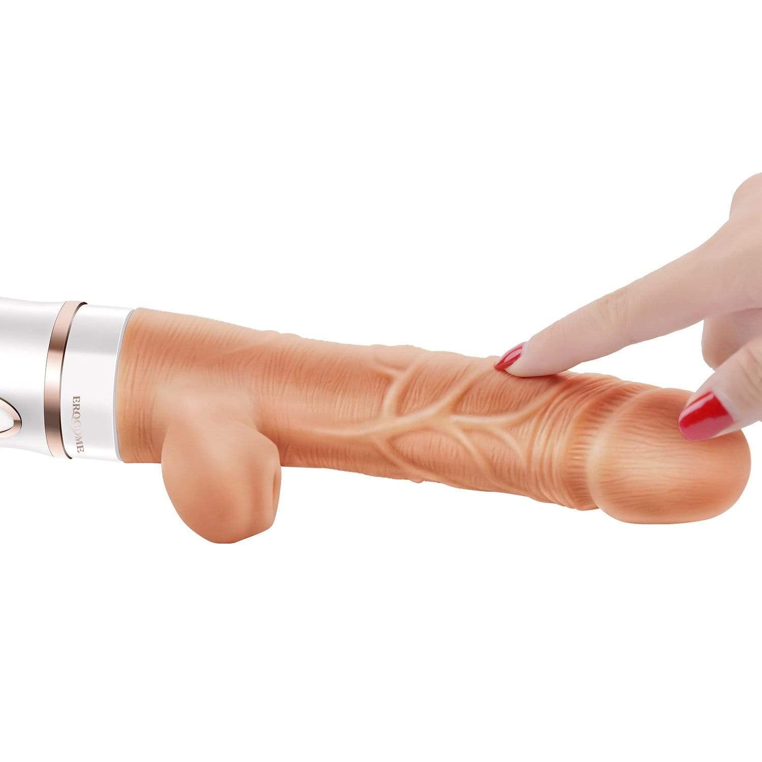 Erocome - Cepheus Thrust Suck Heat Realistic Dildo Vibrator (Beige) ERC1019 CherryAffairs