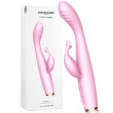 Erocome - Cygnus Rechargeable Kissing Rabbit Vibrator (Pink) ERC1020 CherryAffairs