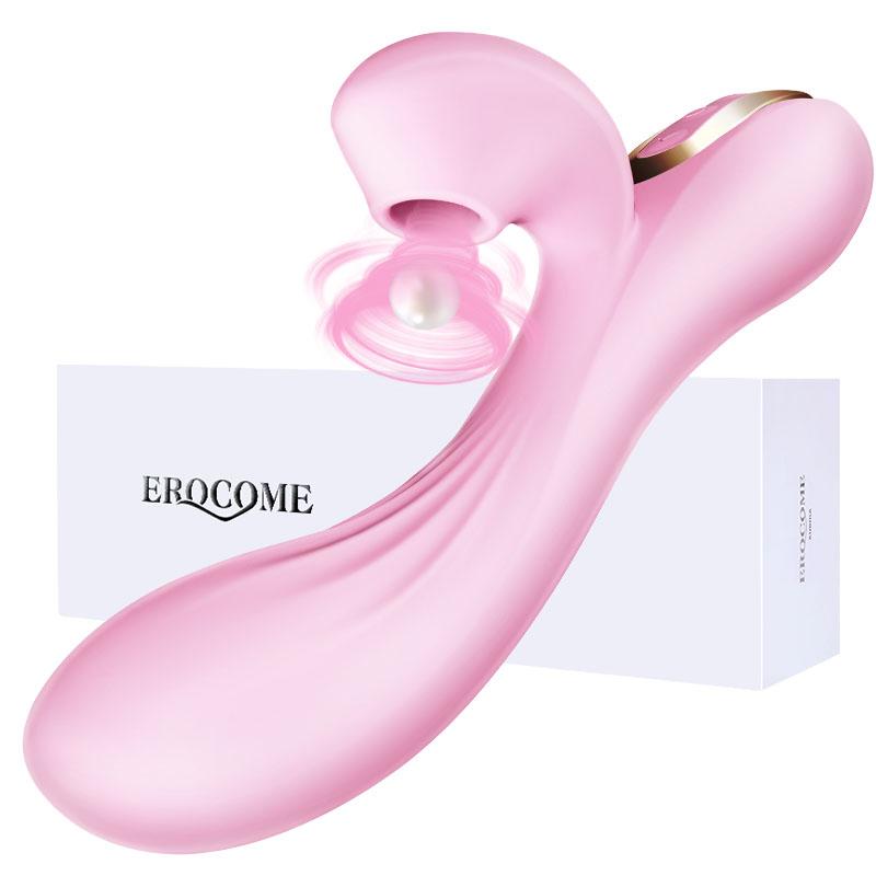 Erocome - Delphinus Vibrating Sucking Rabbit Vibrator (Pink) ERC1053 CherryAffairs