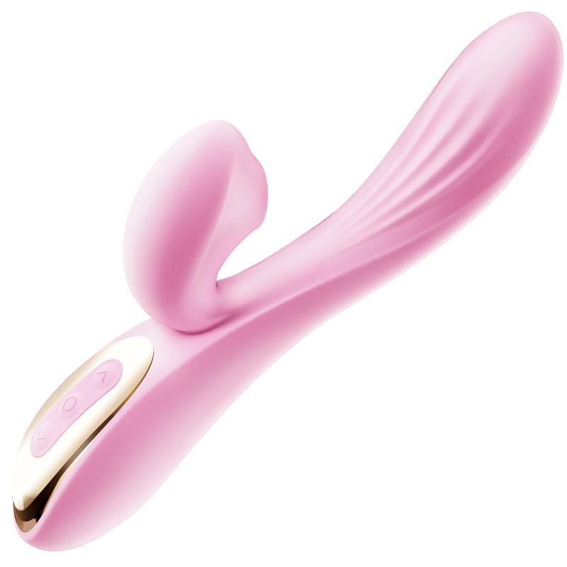 Erocome - Delphinus Vibrating Sucking Rabbit Vibrator (Pink) ERC1053 CherryAffairs