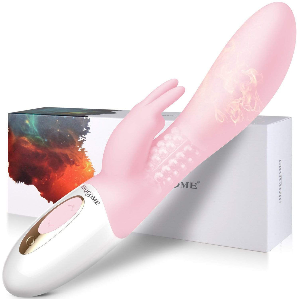 Erocome - Hydra Heat Rotating Rabbit Vibrator(Pink) ERC1015 CherryAffairs