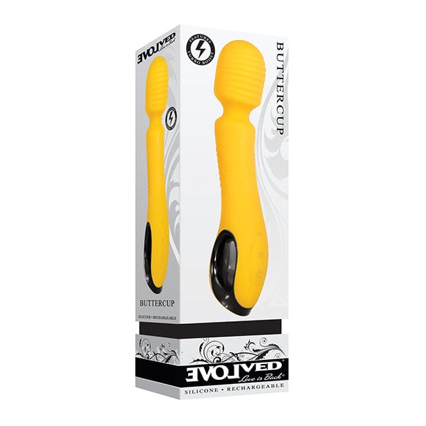 Evolved - Buttercup Silicone Rechargeable Wand Massager (Yellow) EV1020 CherryAffairs