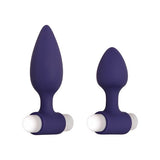 Evolved - Dynamic Duo Rechargeable Bullet Anal Plug (Purple/White) EV1022 CherryAffairs