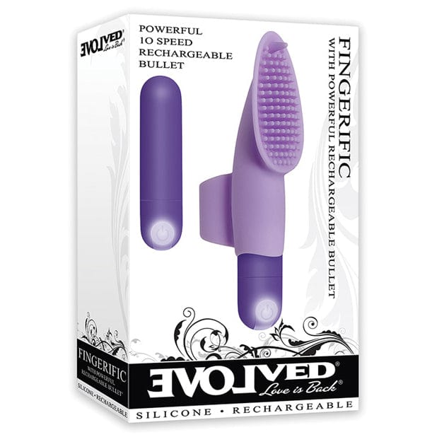 Evolved - Fingerific Rechargeable Bullet Vibrator Clitoral Massager (Purple) EV1024 CherryAffairs