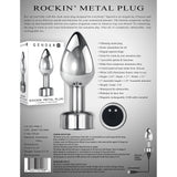 Evolved - Gender X Rockin Vibrating Metal Anal Plug (Silver)    Metal Anal Plug (Vibration) Rechargeable