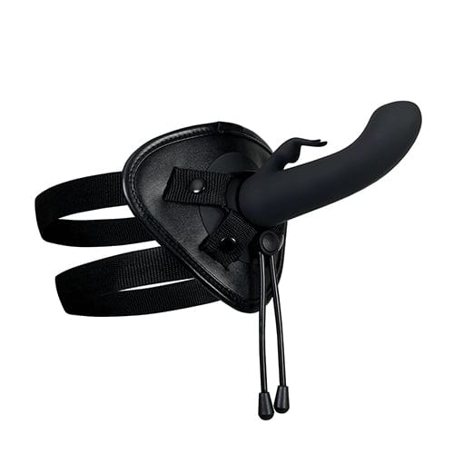 Evolved - Heavenly Harness Vibrating G Spot Rabbit Strap On Set (Black) EV1037 CherryAffairs